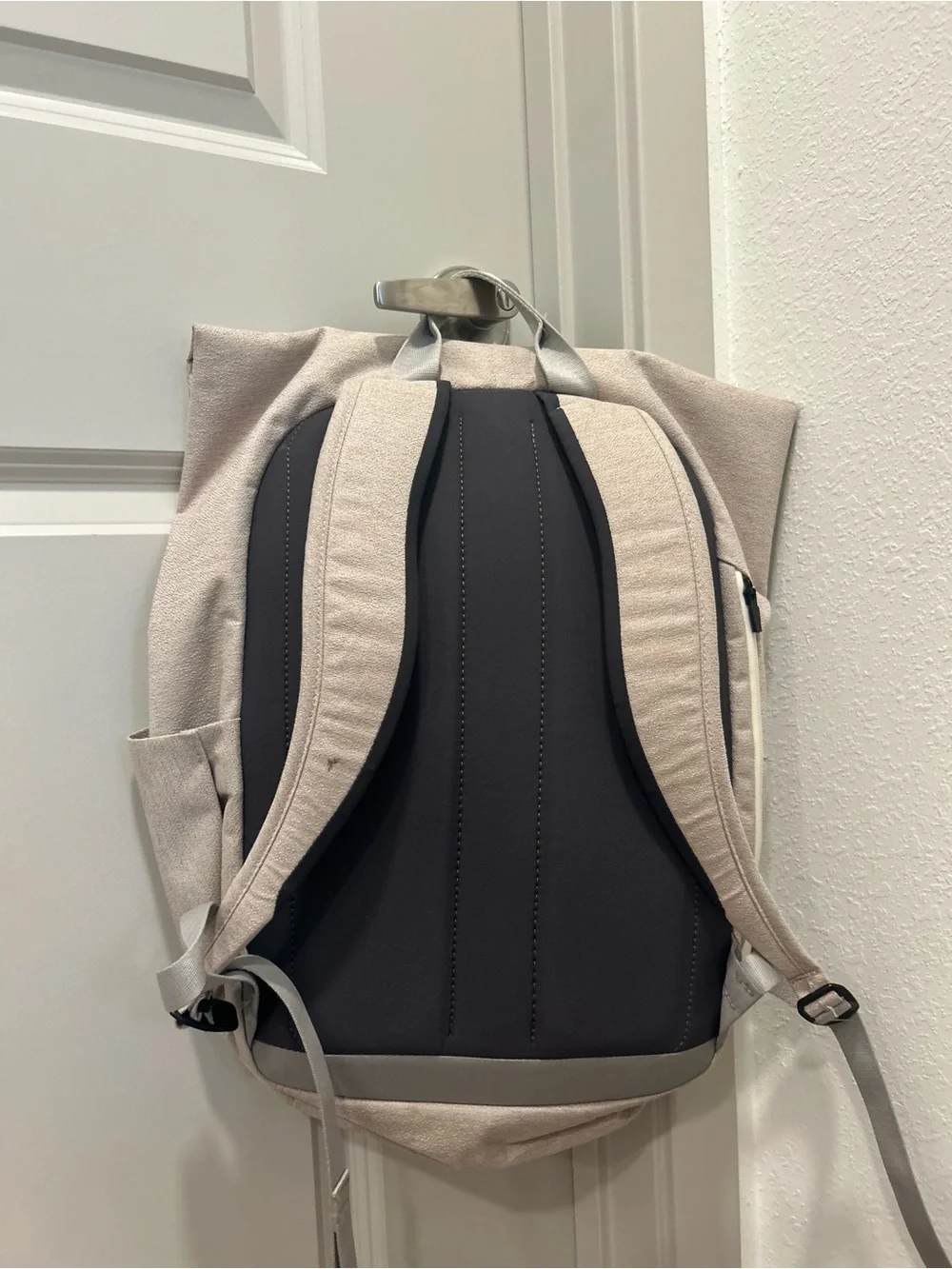 Bellroy Two-Tone Canvas Backpack in Light Beige and Black